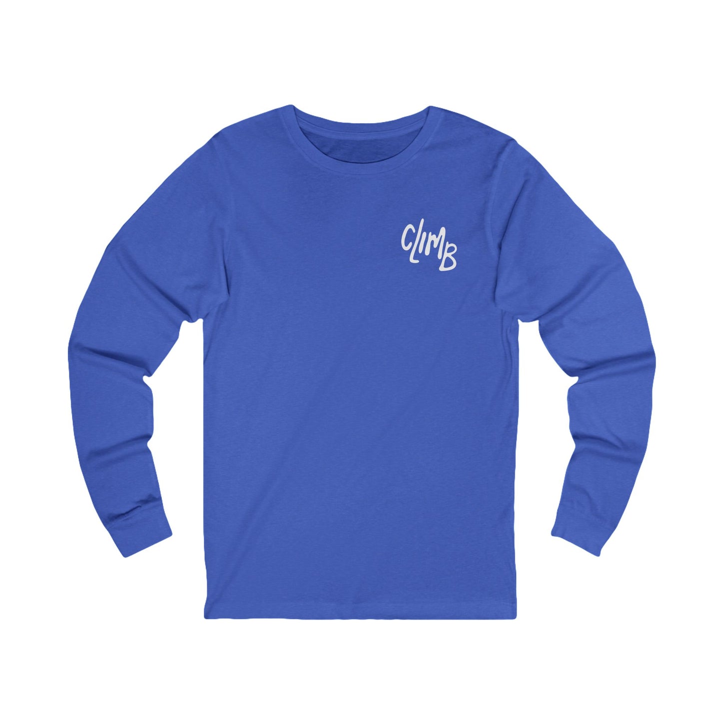The Flow State | Minimalist Climber Line Art Long-Sleeve Tee | Modern Climbing & Bouldering Shirt