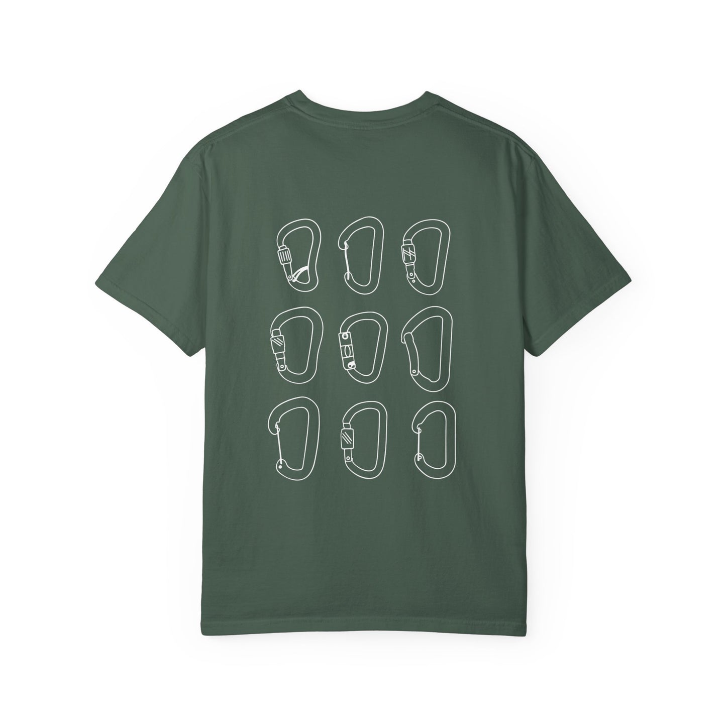 The Rack | Minimalist Carabiner Collection Tee | Climbing Gear Design