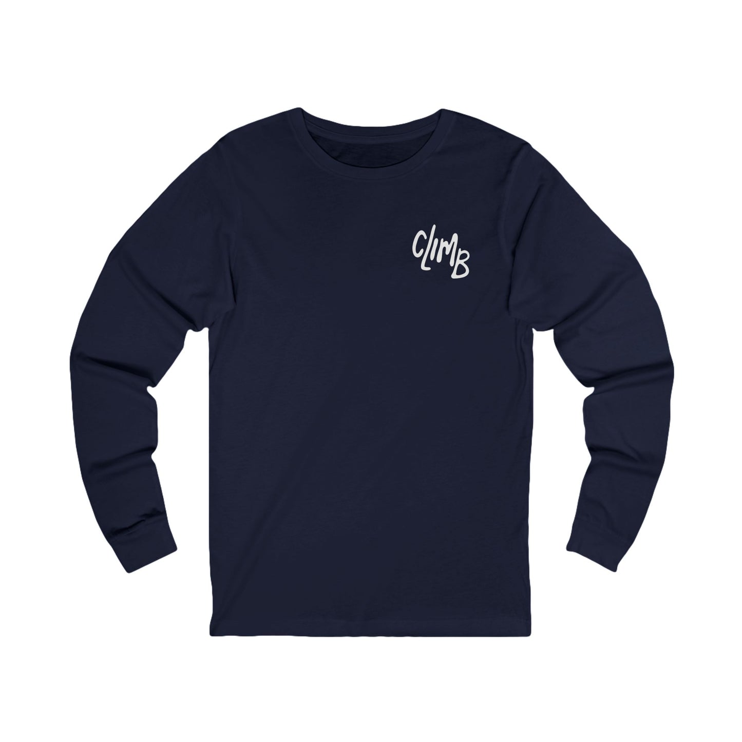 The Flow State | Minimalist Climber Line Art Long-Sleeve Tee | Modern Climbing & Bouldering Shirt