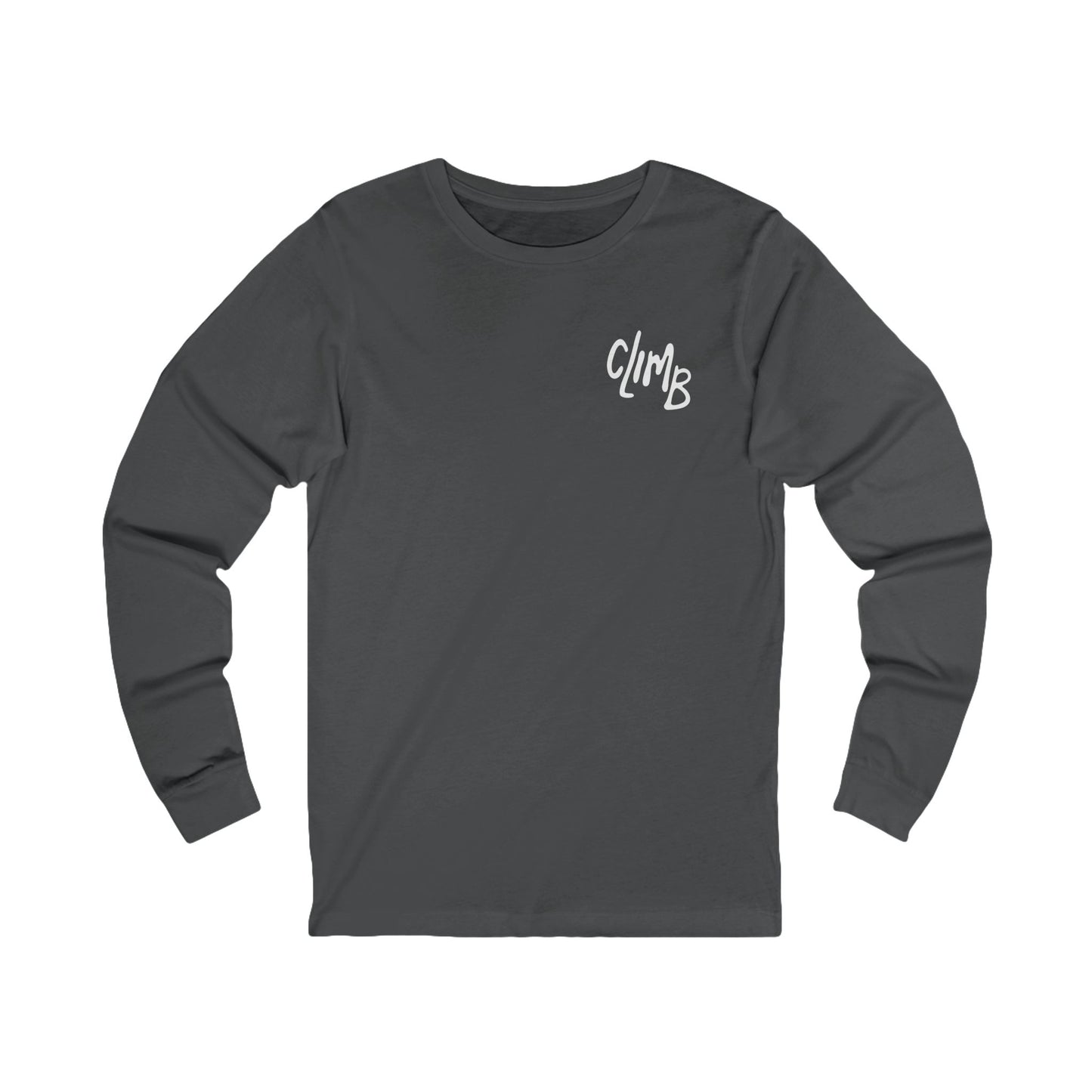 The Flow State | Minimalist Climber Line Art Long-Sleeve Tee | Modern Climbing & Bouldering Shirt