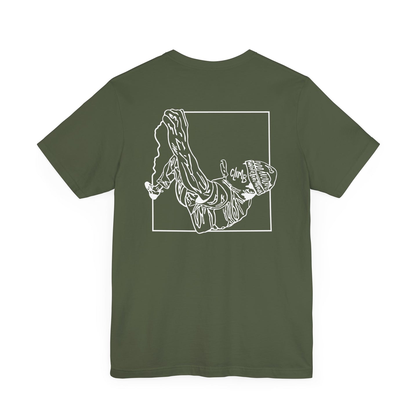 The Flow State | Minimalist Climber Line Art Tee | Modern Climbing & Bouldering Shirt
