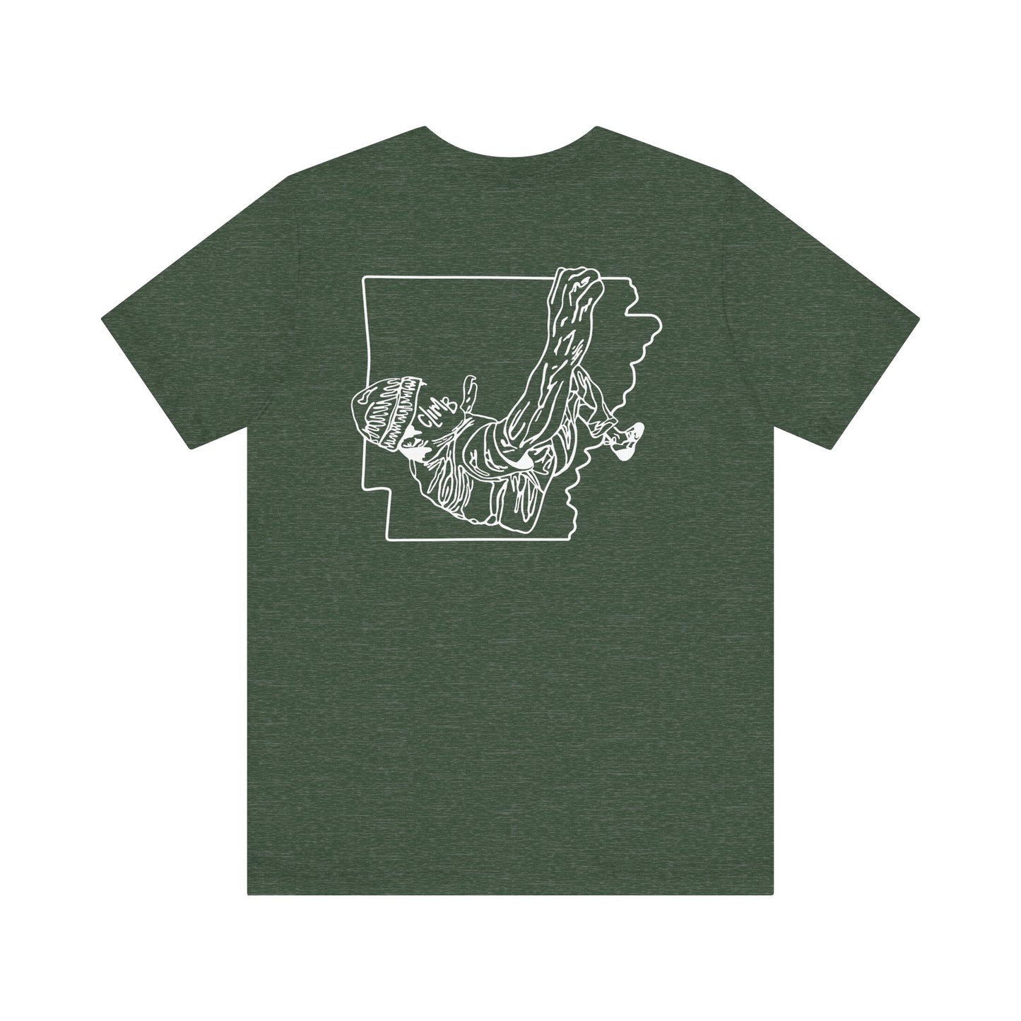 The Natural Flow State | Minimalist Climber Line Art Tee | Modern Climbing & Bouldering Shirt