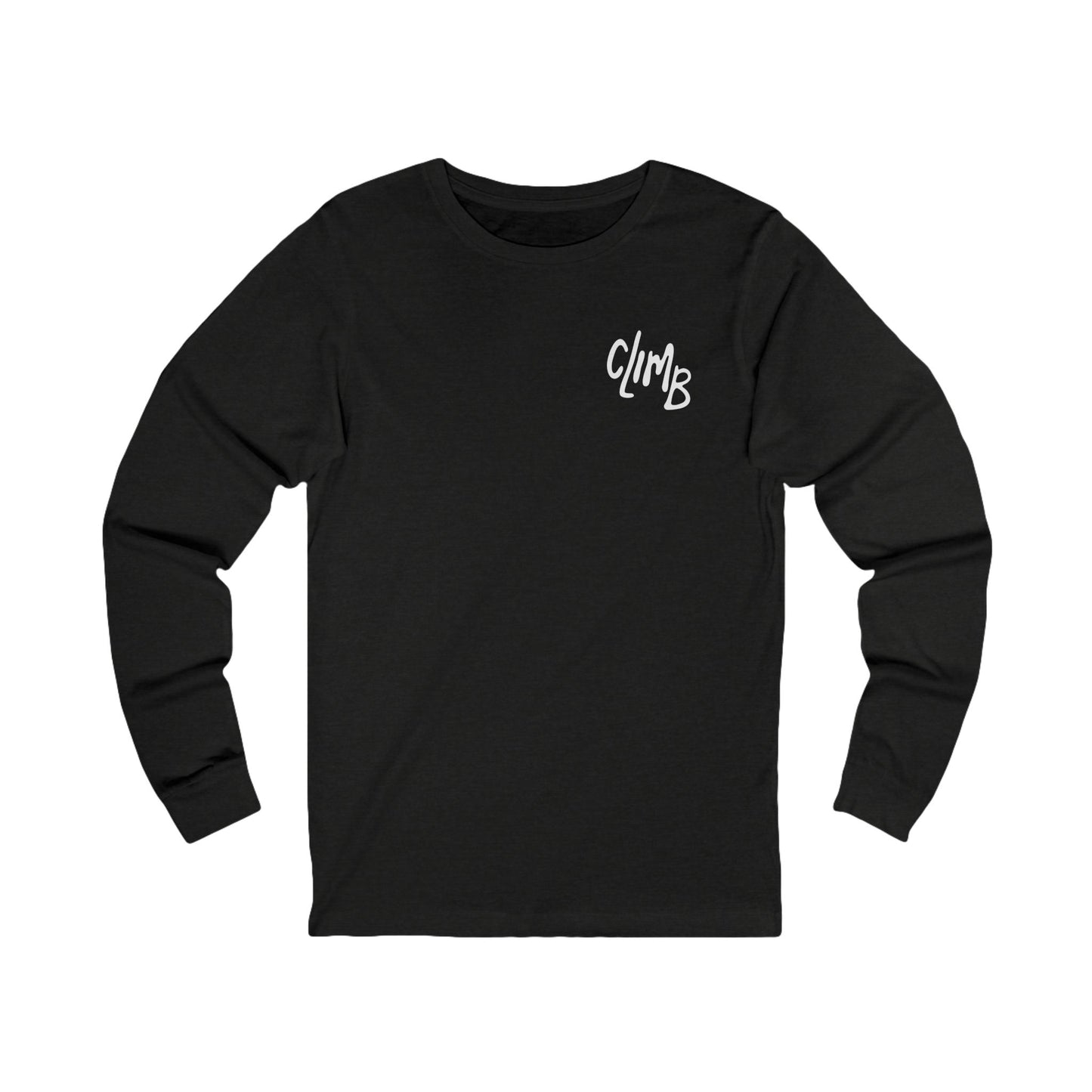 The Natural Flow State | Minimalist Climber Line Art Long-Sleeve Tee | Modern Climbing & Bouldering Shirt