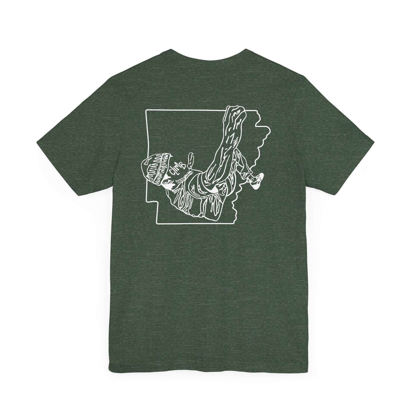 The Natural Flow State | Minimalist Climber Line Art Tee | Modern Climbing & Bouldering Shirt