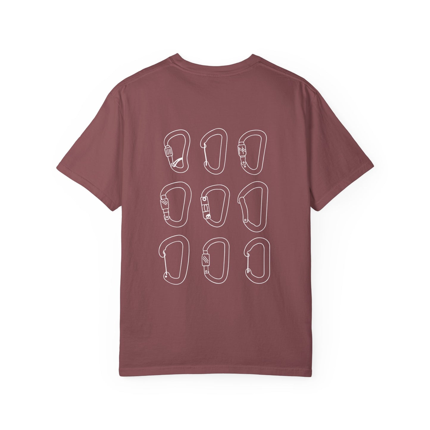 The Rack | Minimalist Carabiner Collection Tee | Climbing Gear Design