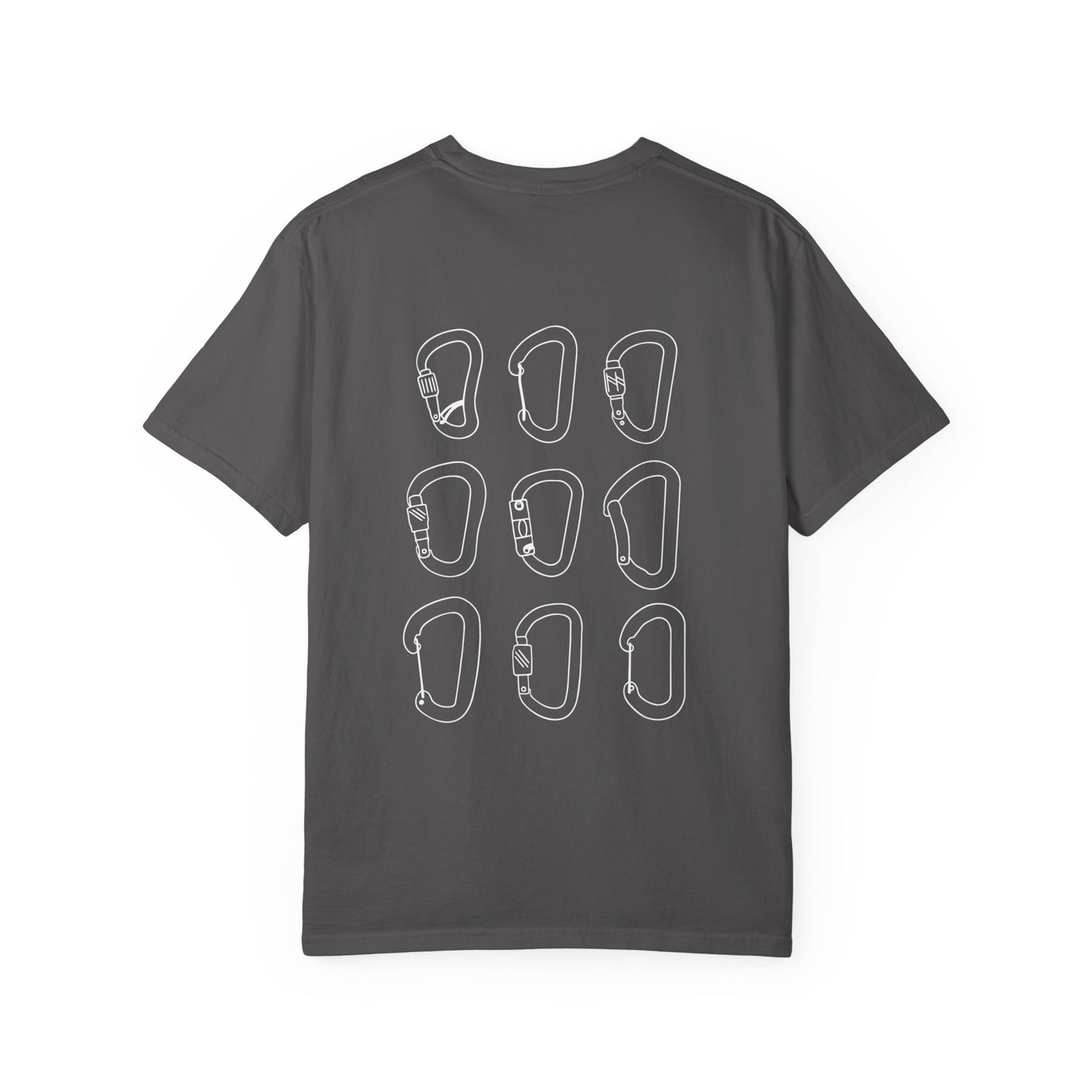 The Rack | Minimalist Carabiner Collection Tee | Climbing Gear Design