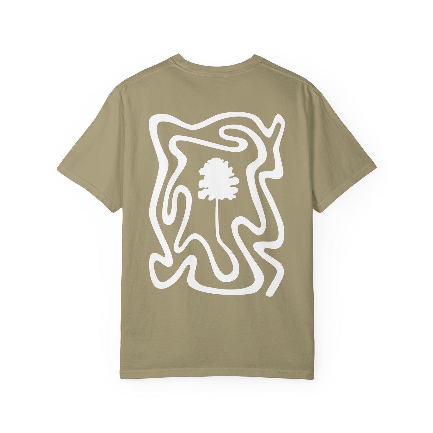 The Lone Pine | Minimalist Nature Line Art Tee | Outdoor-Inspired Design