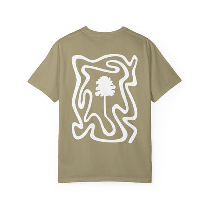 The Lone Pine | Minimalist Nature Line Art Tee | Outdoor-Inspired Design
