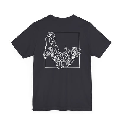 The Flow State | Minimalist Climber Line Art Tee | Modern Climbing & Bouldering Shirt