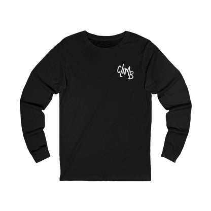 The Flow State | Minimalist Climber Line Art Long-Sleeve Tee | Modern Climbing & Bouldering Shirt