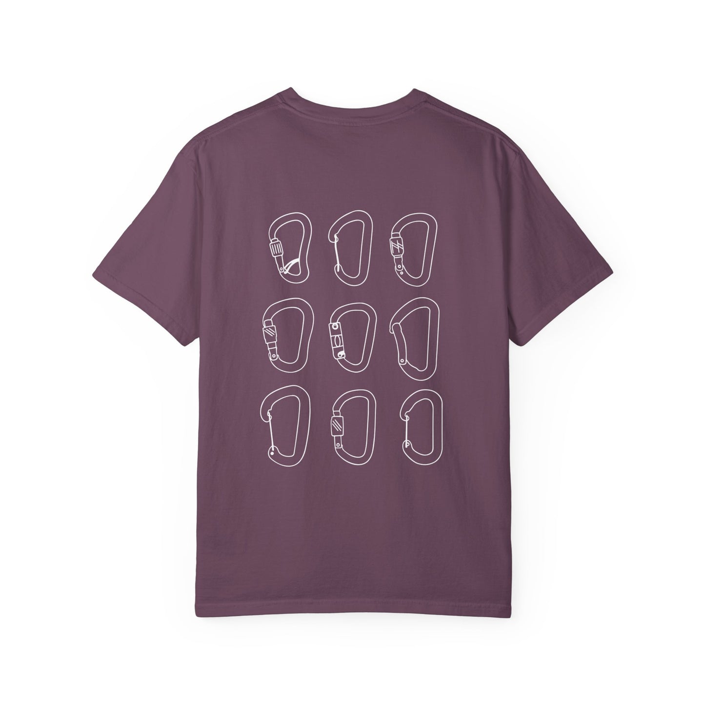 The Rack | Minimalist Carabiner Collection Tee | Climbing Gear Design