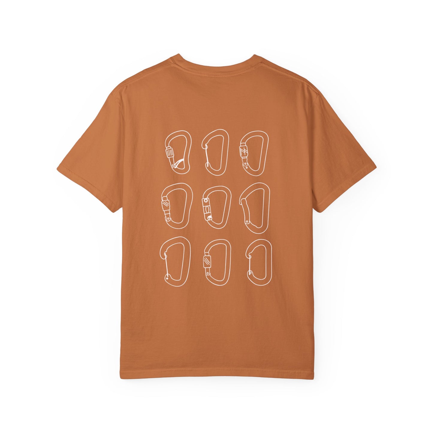 The Rack | Minimalist Carabiner Collection Tee | Climbing Gear Design