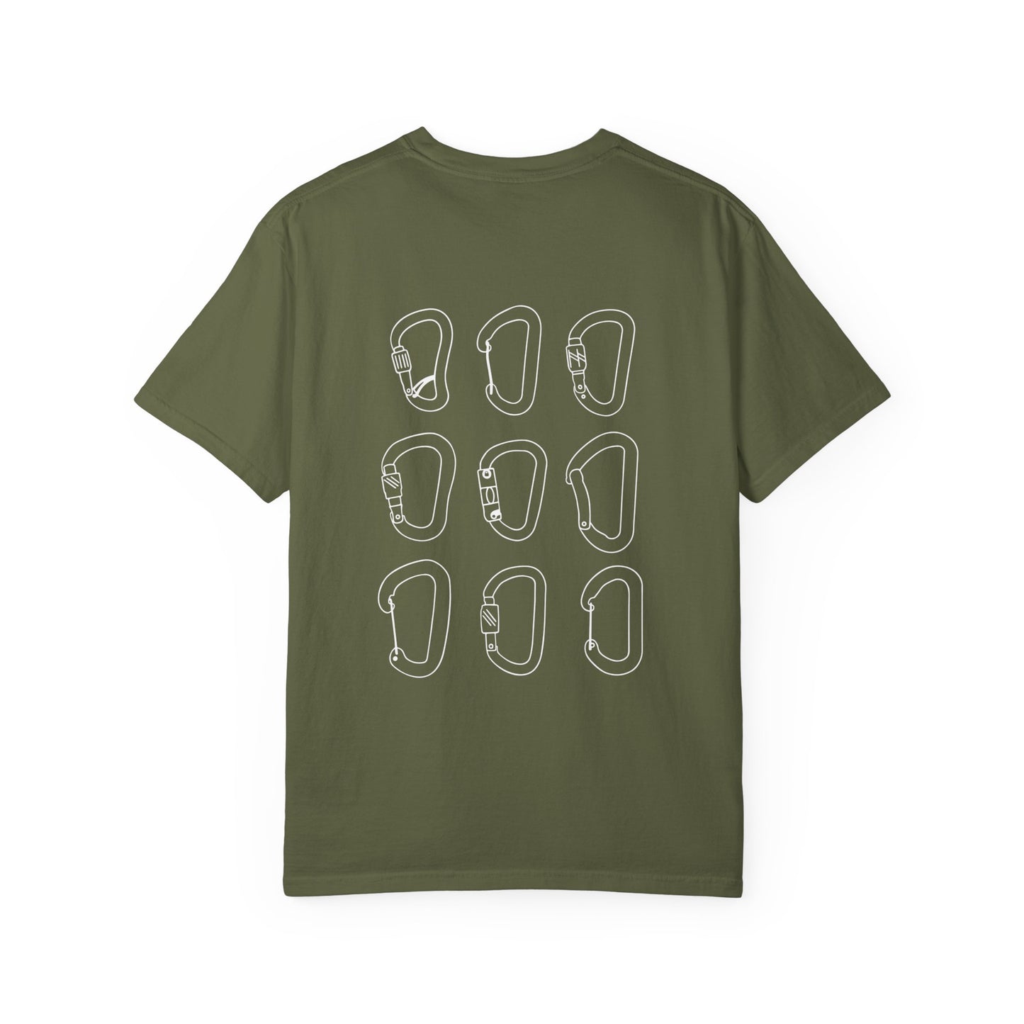 The Rack | Minimalist Carabiner Collection Tee | Climbing Gear Design