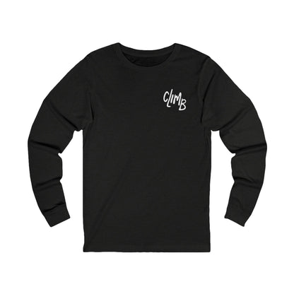 The Natural Flow State | Minimalist Climber Line Art Long-Sleeve Tee | Modern Climbing & Bouldering Shirt